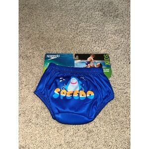 New Speedo Infant Swim Diaper - Blue Shark
Size medium 12 months 
Retail $16.99